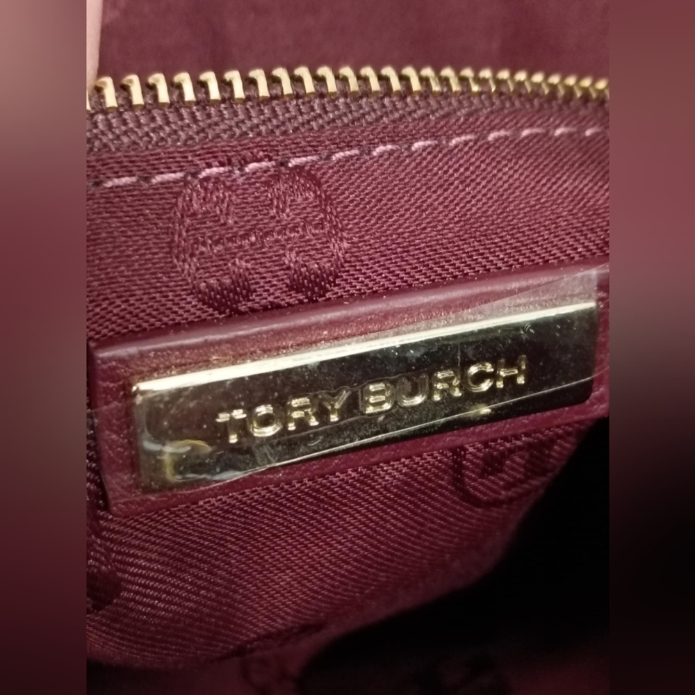 Tory Burch Brody Leather Backpack (Deep Berry) NEW - Picture 6 of 16